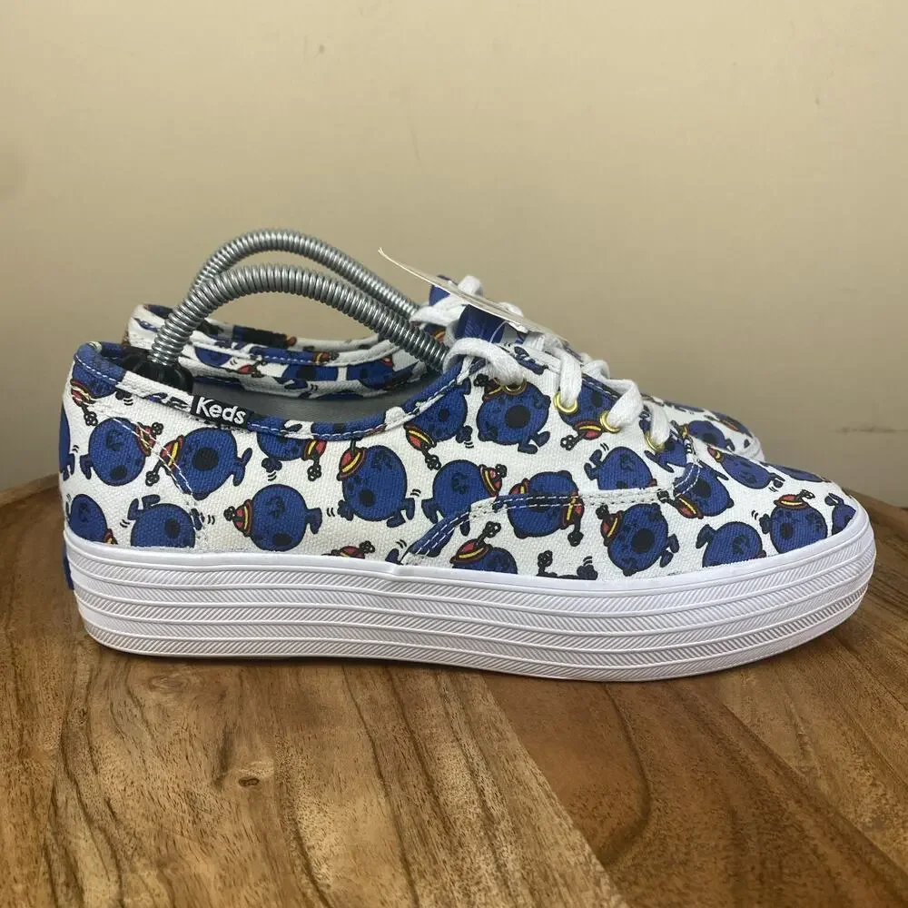 Keds Little Miss Bossy Womens Triple Deck‎ White And Blue Size 7 Shoes